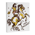 "Woah Whiskey" Western Pin Up Cowgirl & Her Horse Canvas Print Gallery Image 8