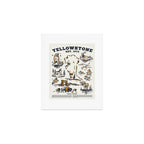 Yellowstone National Park Flora & Fauna Vintage Travel Poster Art Print Gallery Image 1