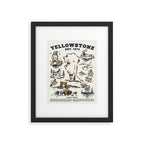 Yellowstone National Park Flora & Fauna Vintage Travel Poster Framed Art Print Gallery Image 5