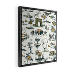 Yellowstone National Park Travel Pattern Design Framed Canvas Print Gallery Image 2