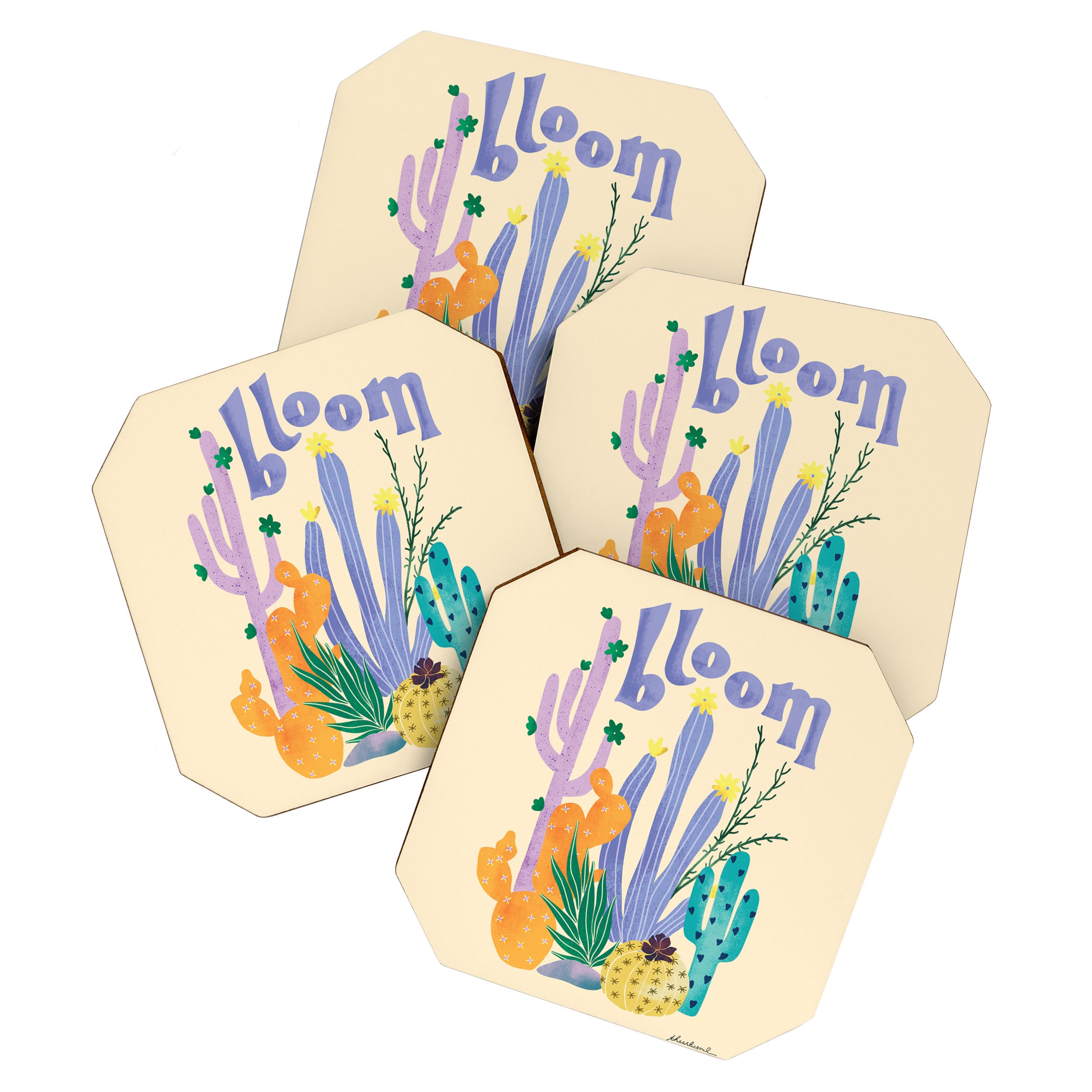 Cactus Blooms Coaster Gallery Image 1
