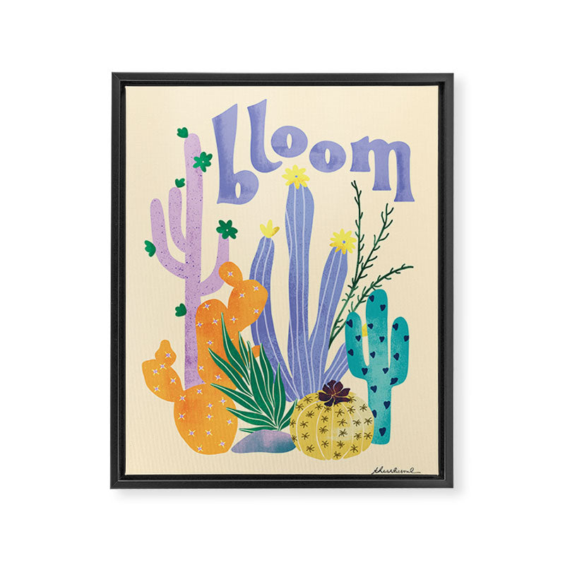Cactus Blooms Framed Canvas Print Gallery Image 8