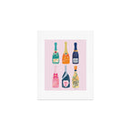 Champagne Bottles - Pink Ver. Art Print Gallery Image 1