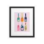 Champagne Bottles - Pink Ver. Framed Art Print Gallery Image 5