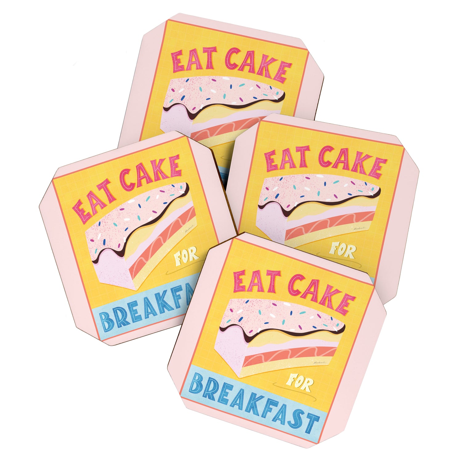 Eat Cake for Breakfast Coaster Gallery Image 1