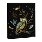 Moonlit Owl and Fluttering Moths Canvas Print Gallery Image 8