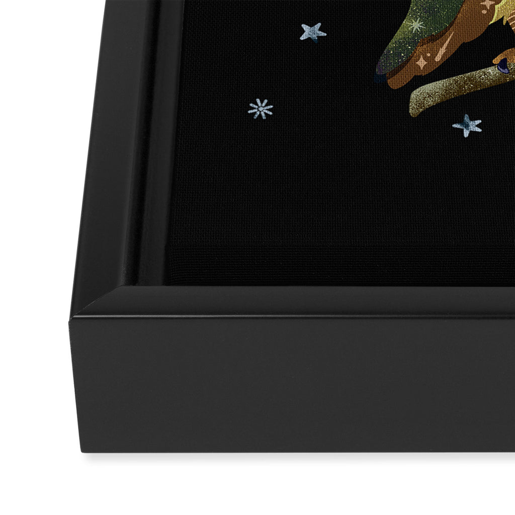 Moonlit Owl and Fluttering Moths Framed Canvas Print Gallery Image 3