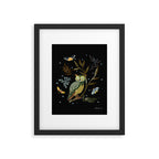 Moonlit Owl and Fluttering Moths Framed Art Print Gallery Image 6