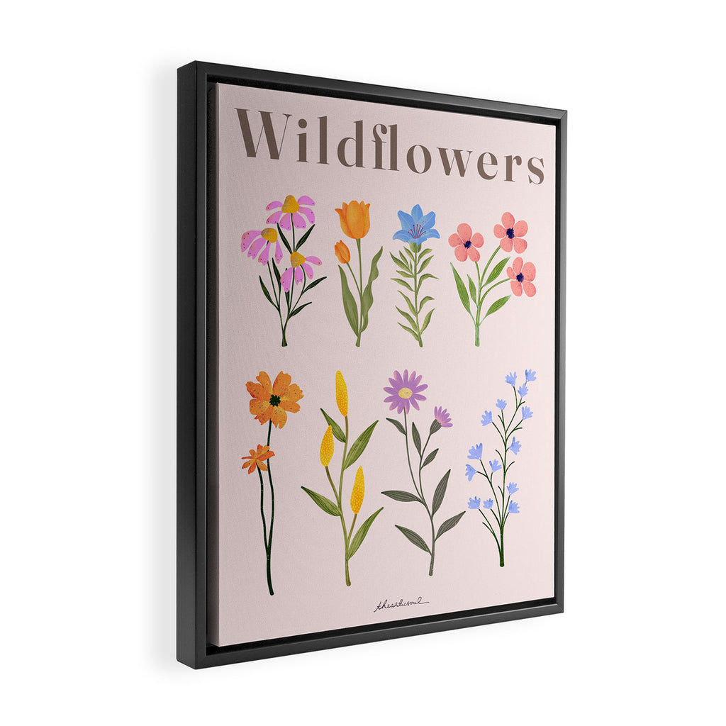 Wildflowers Framed Canvas Print Gallery Image 2