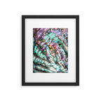 Glowing Cotton Candy Pink & Green Abalone Mother of Pearl Framed Art Print Gallery Image 5