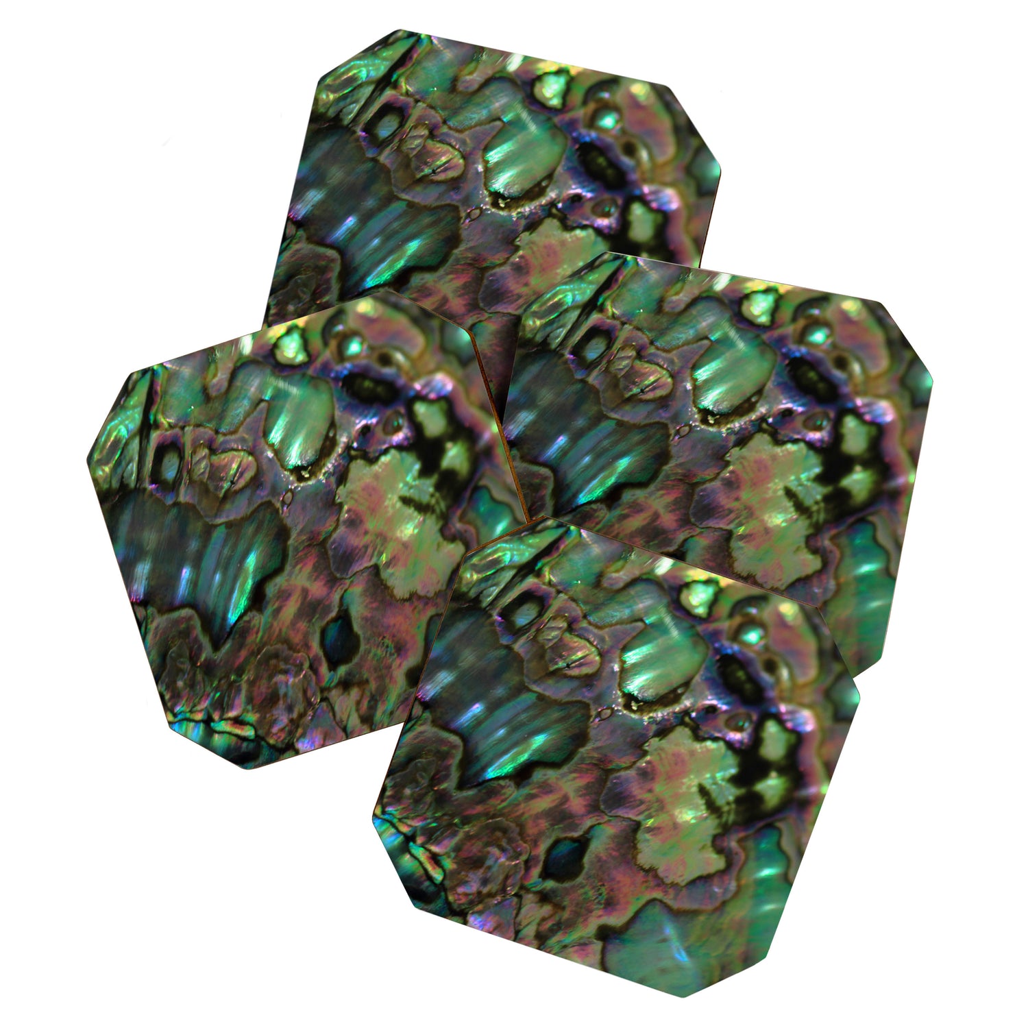 Oil Slick Abalone Mother Of Pearl Coaster Gallery Image 1