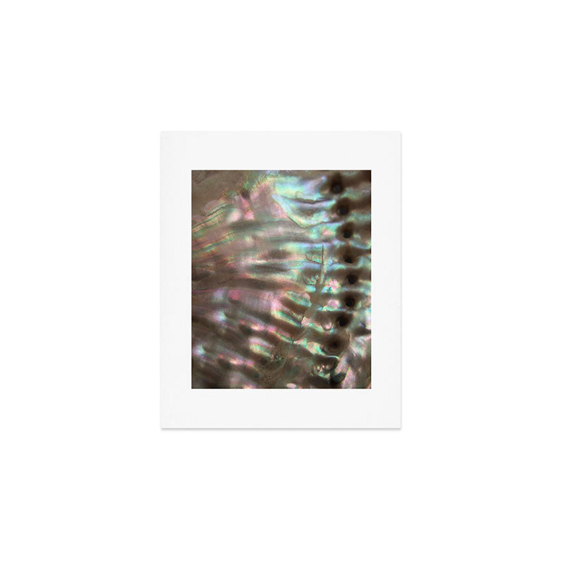 Shimmery Greenish Pink Abalone Mother of Pearl Art Print Gallery Image 1