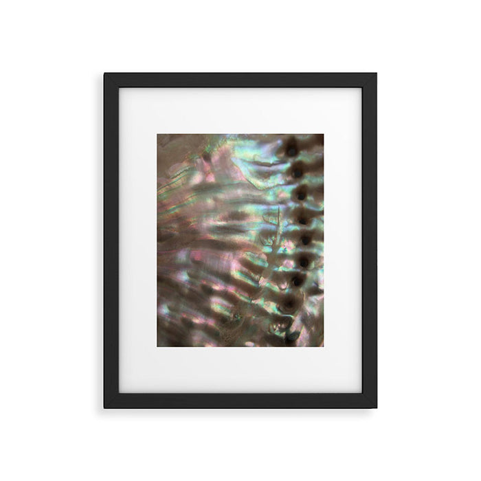 Shimmery Greenish Pink Abalone Mother of Pearl Framed Art Print Gallery Image 1