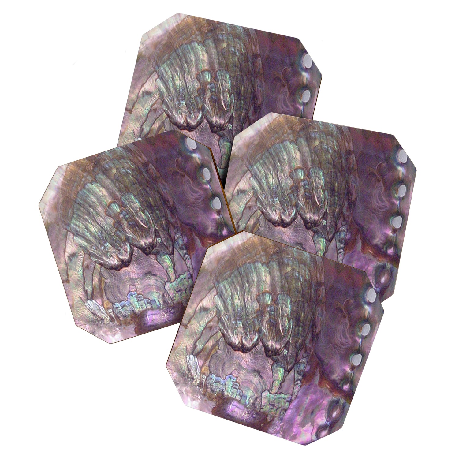 Shimmery Lavender Abalone Mother of Pearl Coaster Gallery Image 1