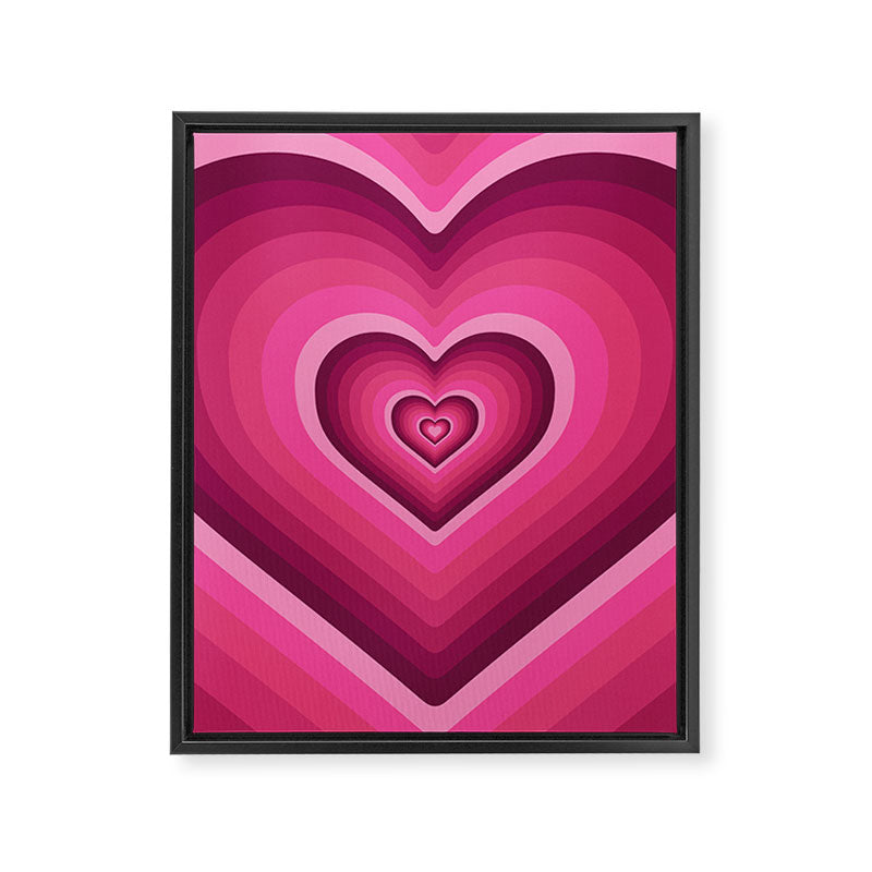 70's Heart Framed Canvas Print Gallery Image 8