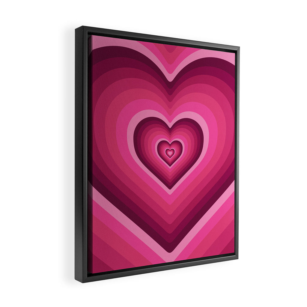 70's Heart Framed Canvas Print Gallery Image 2