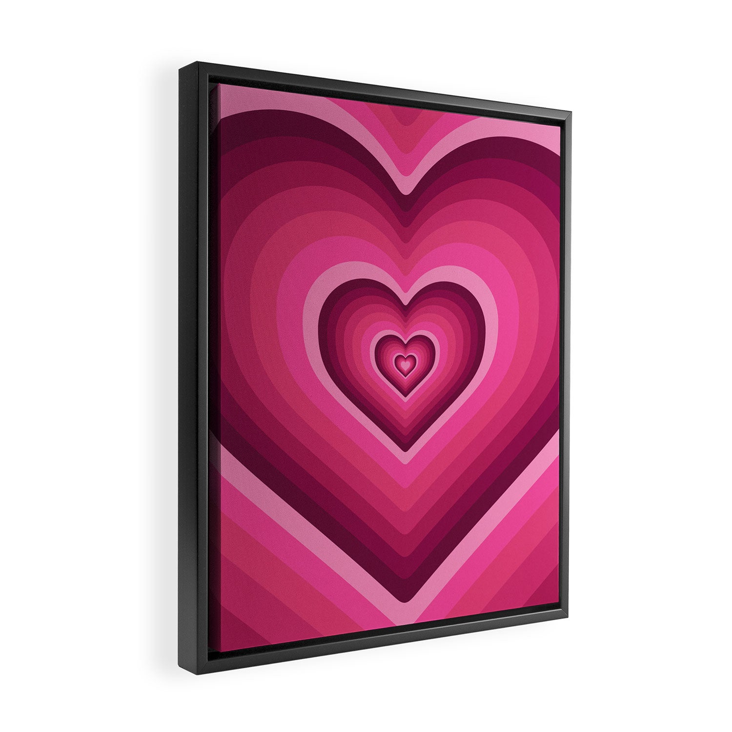 70's Heart Framed Canvas Print Gallery Image 2
