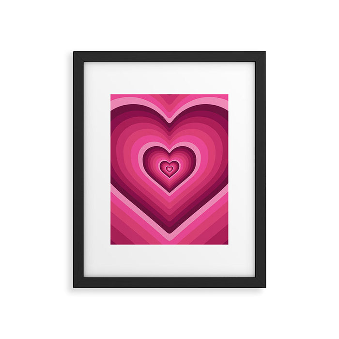 70's Heart Framed Art Print Gallery Image 1