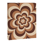 70s Retro Flower Power in Coffee Brown Canvas Print Gallery Image 6
