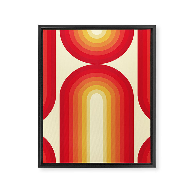 70s Retro Sun Framed Canvas Print Gallery Image 8