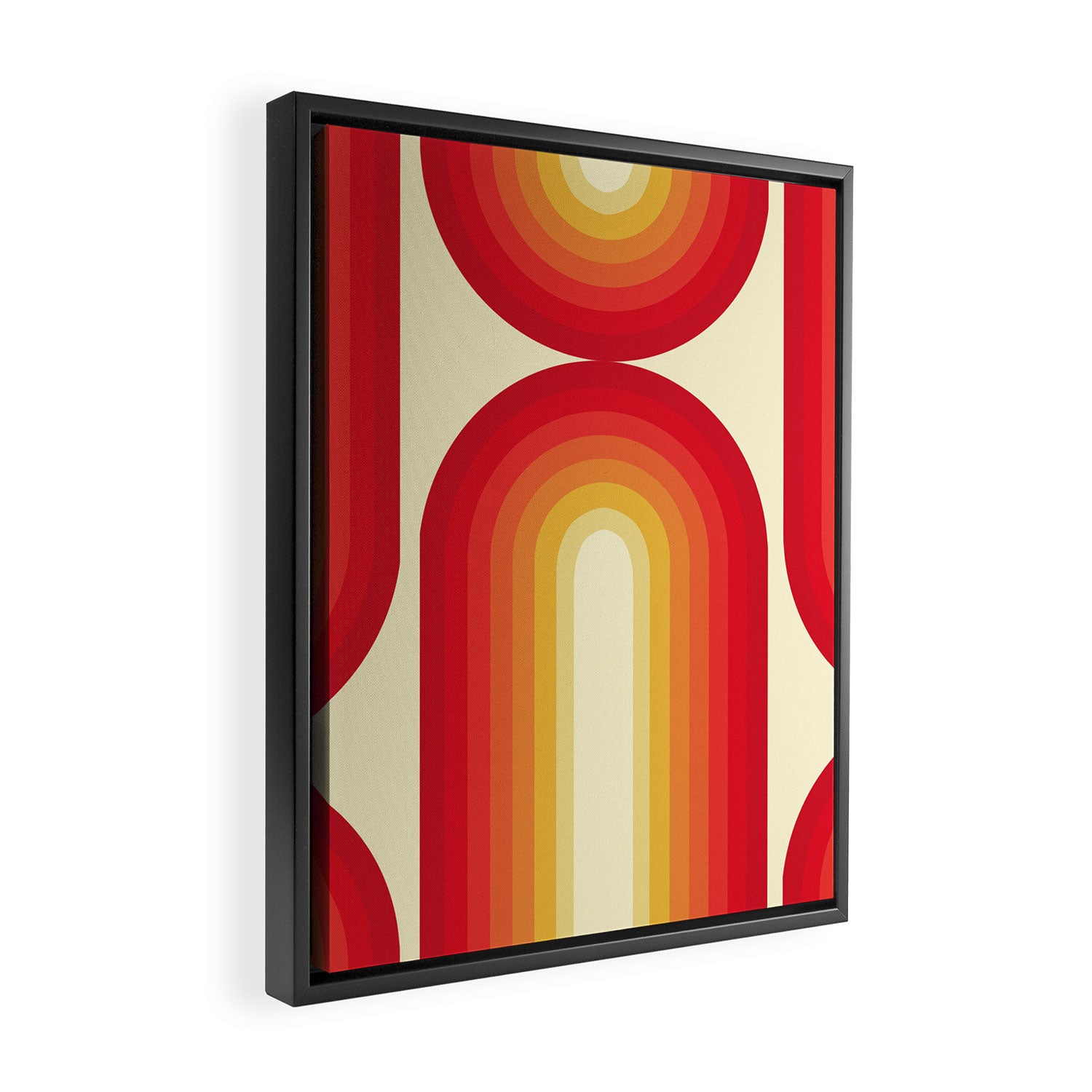 70s Retro Sun Framed Canvas Print Gallery Image 2