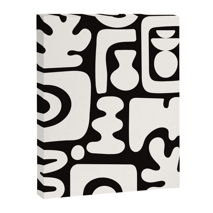 Abstract Black&White Cutouts Canvas Print Gallery Image 1
