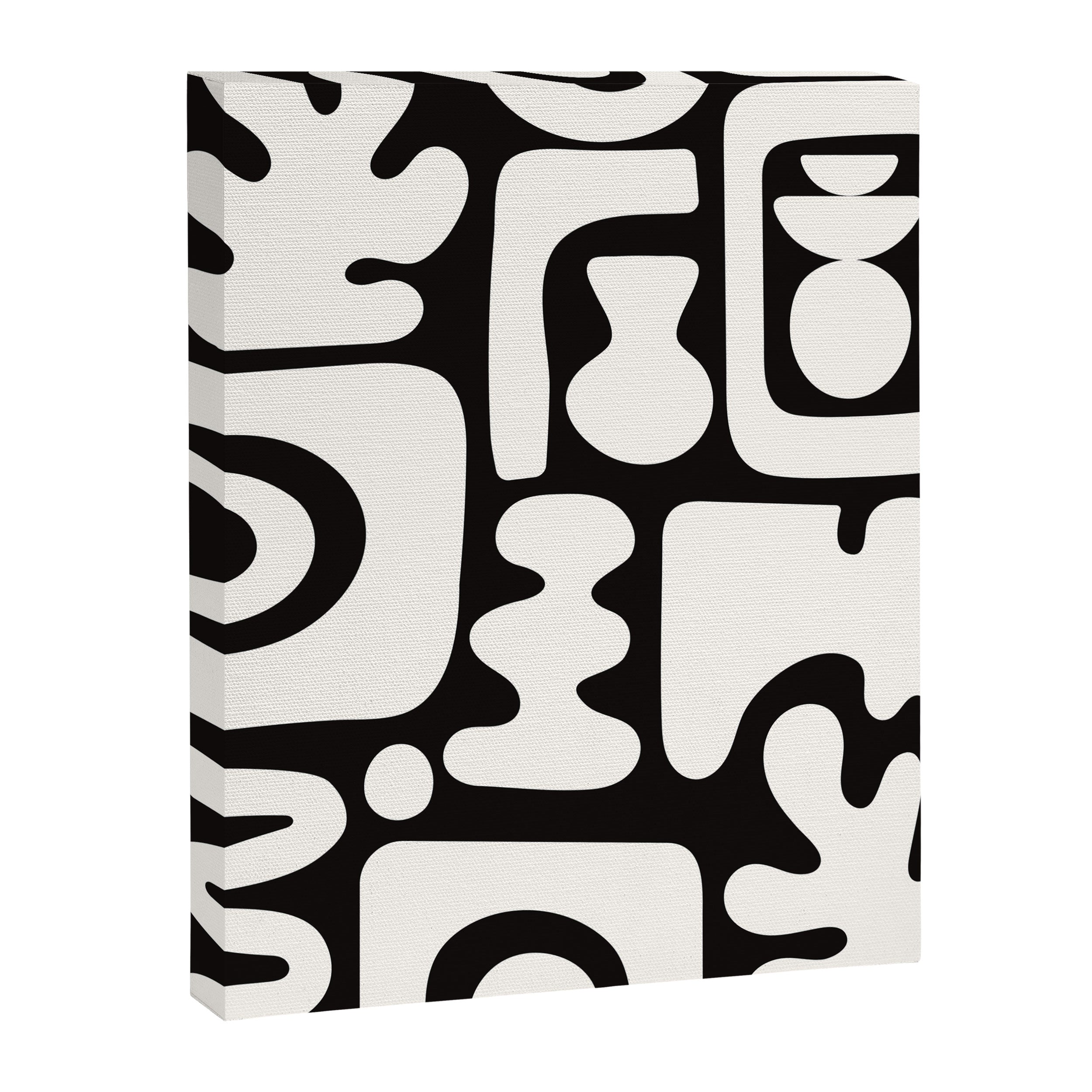 Abstract Black&White Cutouts Canvas Print Gallery Image 6