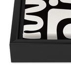 Abstract Black&White Cutouts Framed Canvas Print Gallery Image 3