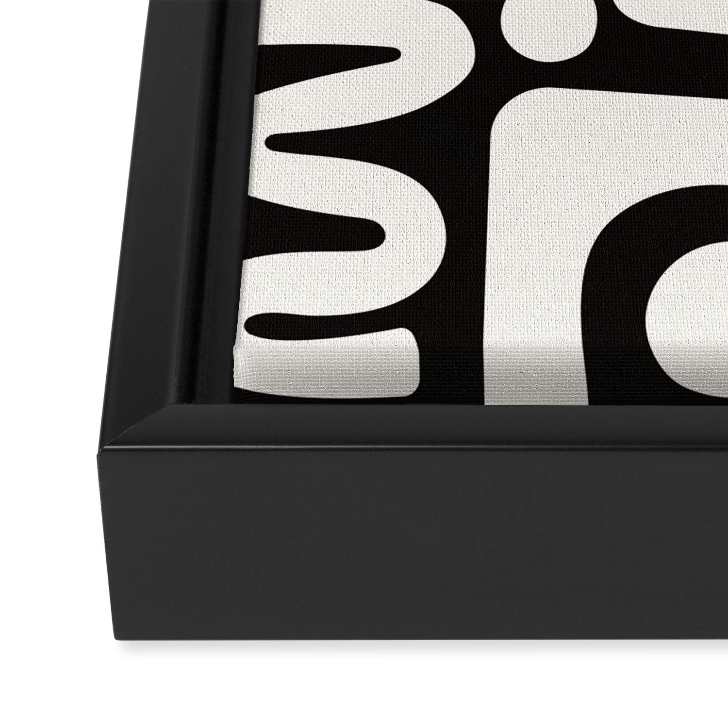 Abstract Black&White Cutouts Framed Canvas Print Gallery Image 3
