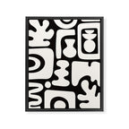 Abstract Black&White Cutouts Framed Canvas Print Gallery Image 6