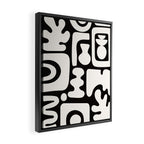 Abstract Black&White Cutouts Framed Canvas Print Gallery Image 2