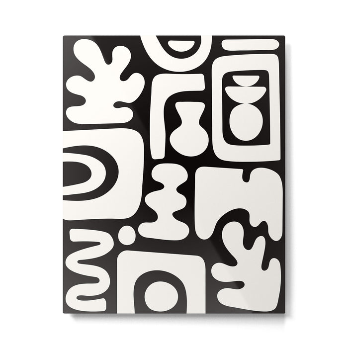Abstract Black&White Cutouts Metal Print Gallery Image 1