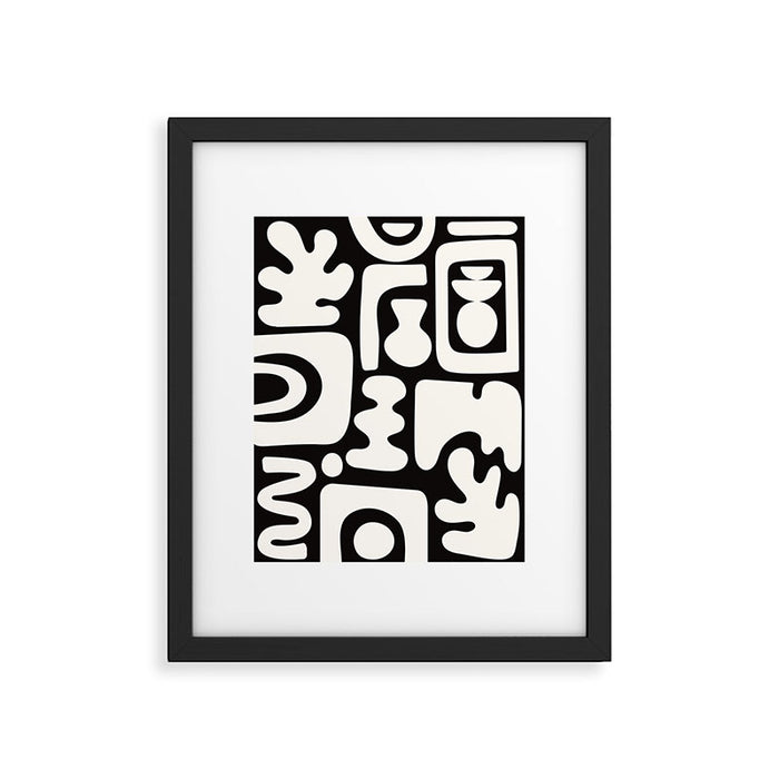 Abstract Black&White Cutouts Framed Art Print Gallery Image 1