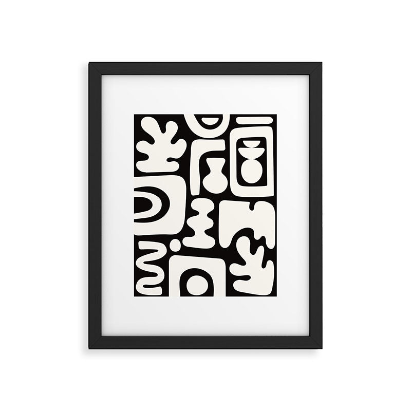 Abstract Black&White Cutouts Framed Art Print Gallery Image 5