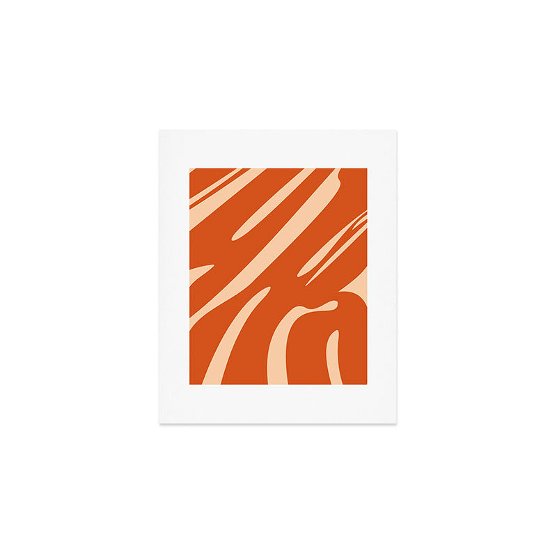 Abstract Composition in Orange & Peach Art Print Gallery Image 1