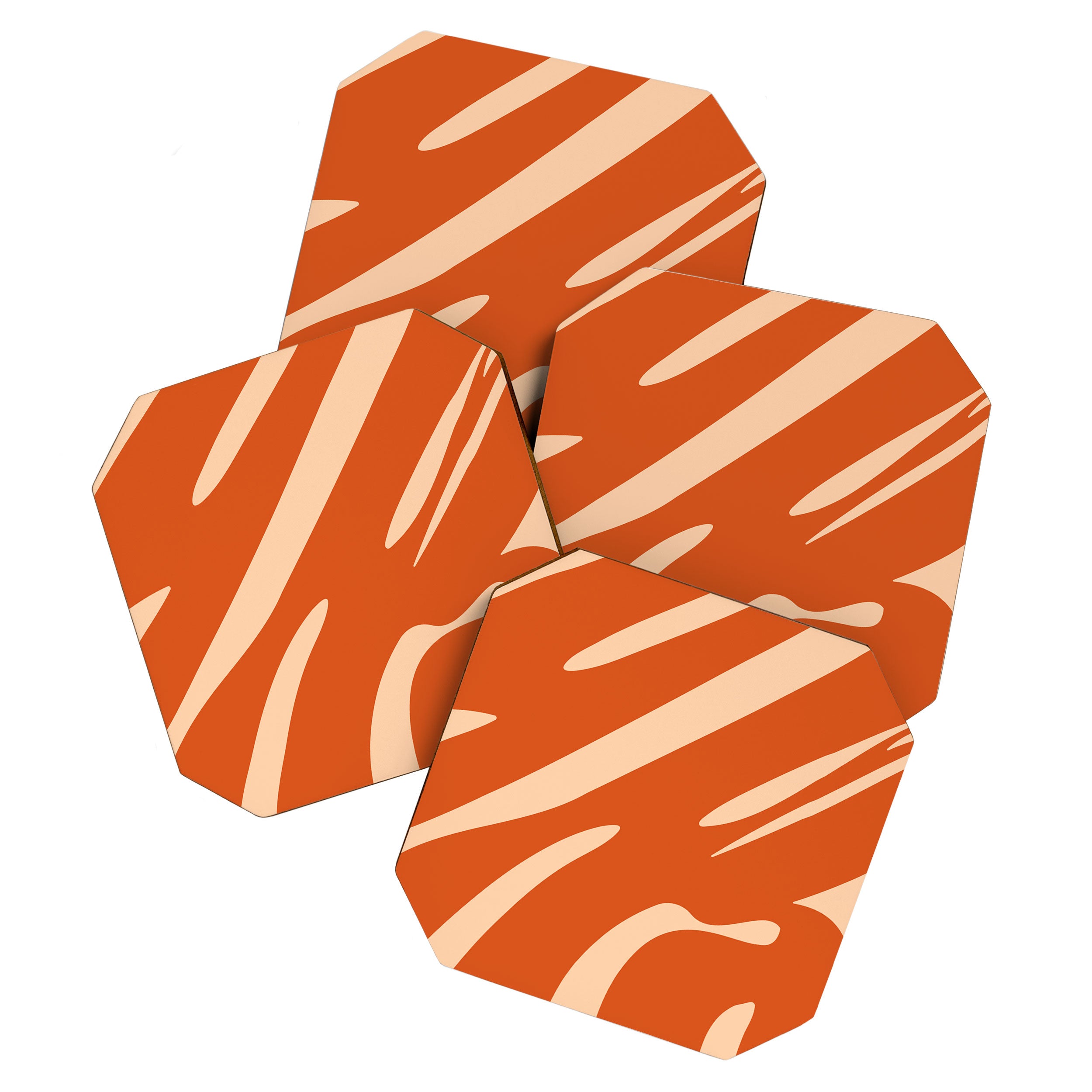 Abstract Composition in Orange & Peach Coaster Gallery Image 1