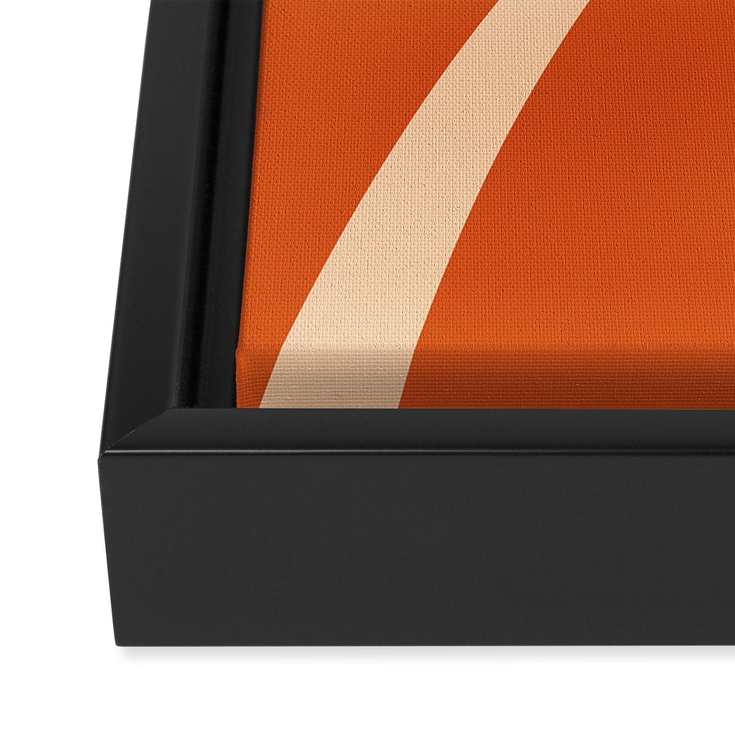 Abstract Composition in Orange & Peach Framed Canvas Print Gallery Image 3