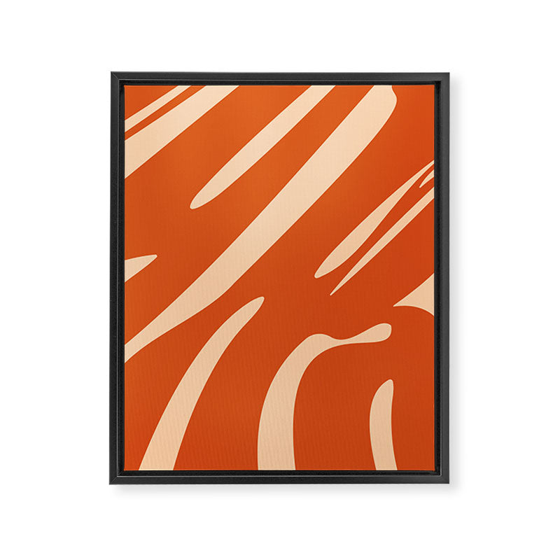 Abstract Composition in Orange & Peach Framed Canvas Print Gallery Image 6