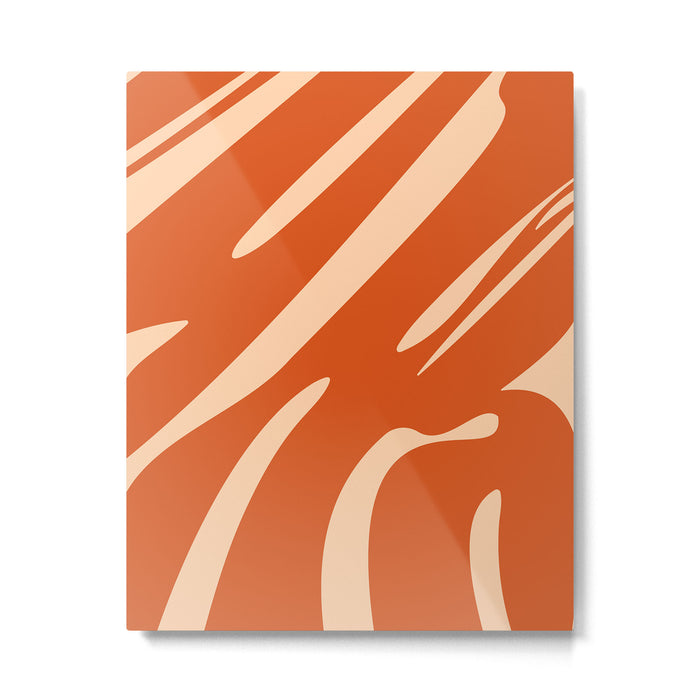 Abstract Composition in Orange & Peach Metal Print Gallery Image 1