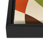 Abstract Mid-century Retro Earthy Shapes Framed Canvas Print Gallery Image 3