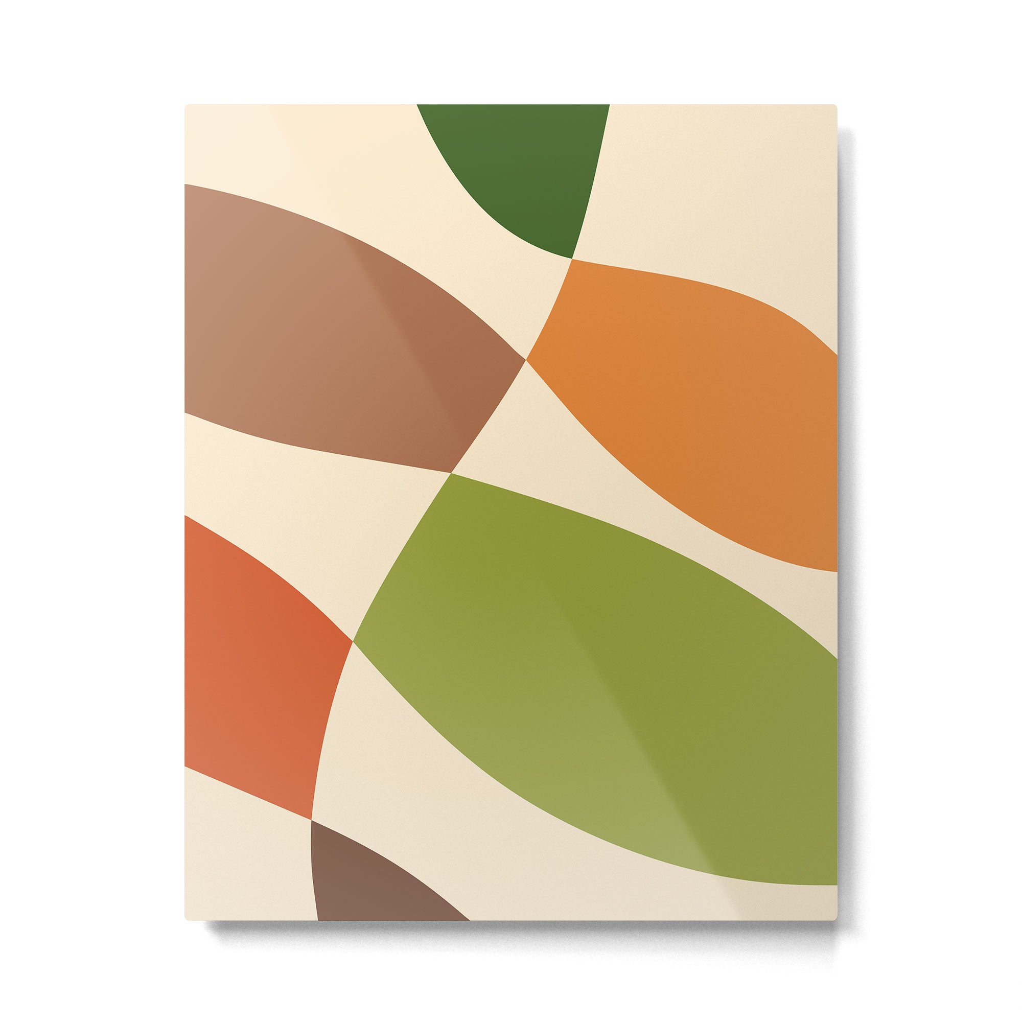 Abstract Mid-century Retro Earthy Shapes Metal Print Gallery Image 4