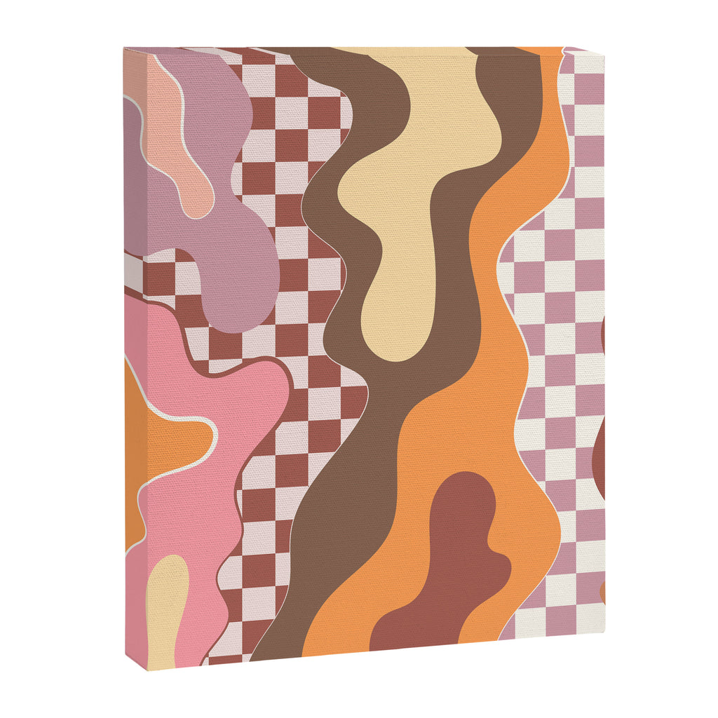 Abstract Swirls with Check Canvas Print Gallery Image 6
