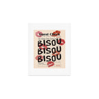Bisou Bisou. Retro Guest Check  Art Print Gallery Image 1
