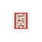 Bisou Bisou. Retro Movie Ticket Art Print Gallery Image 1