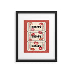Bisou Bisou. Retro Movie Ticket Framed Art Print Gallery Image 4
