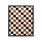 Black & Brown Check Framed Canvas Print Gallery Image 8