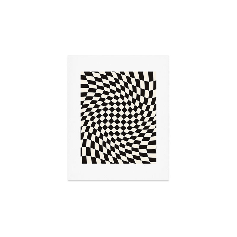 Black&White Checker Art Print Gallery Image 1