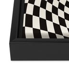 Black&White Checker Framed Canvas Print Gallery Image 3