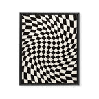 Black&White Checker Framed Canvas Print Gallery Image 6