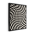 Black&White Checker Framed Canvas Print Gallery Image 2